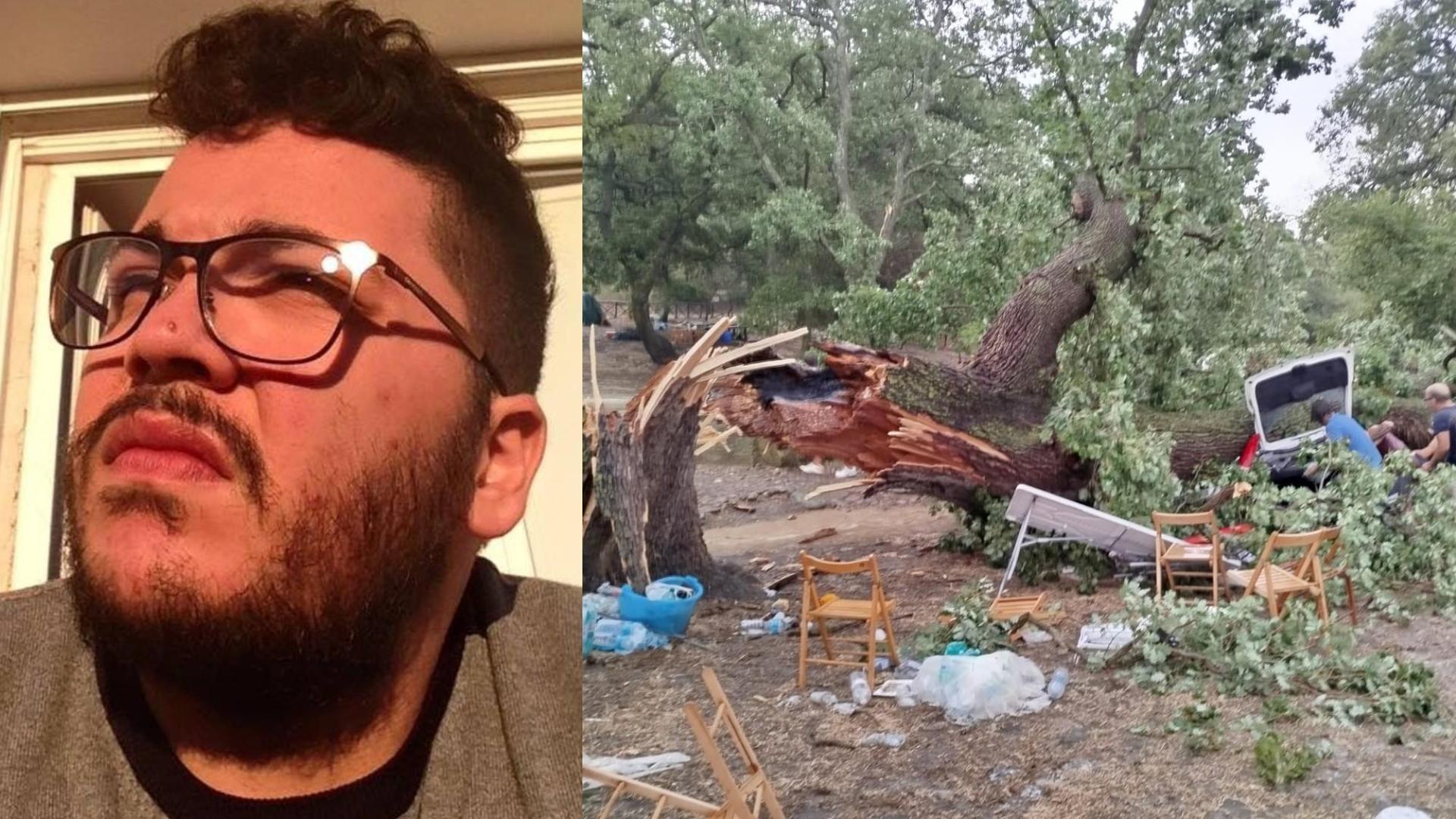 Matera, albero cade su un’auto: morto un 29enne, tre feriti